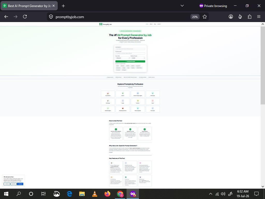 Screenshot of prompt By Job