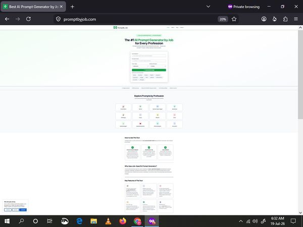 Screenshot of prompt By Job