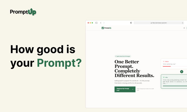 Screenshot of PromptUp
