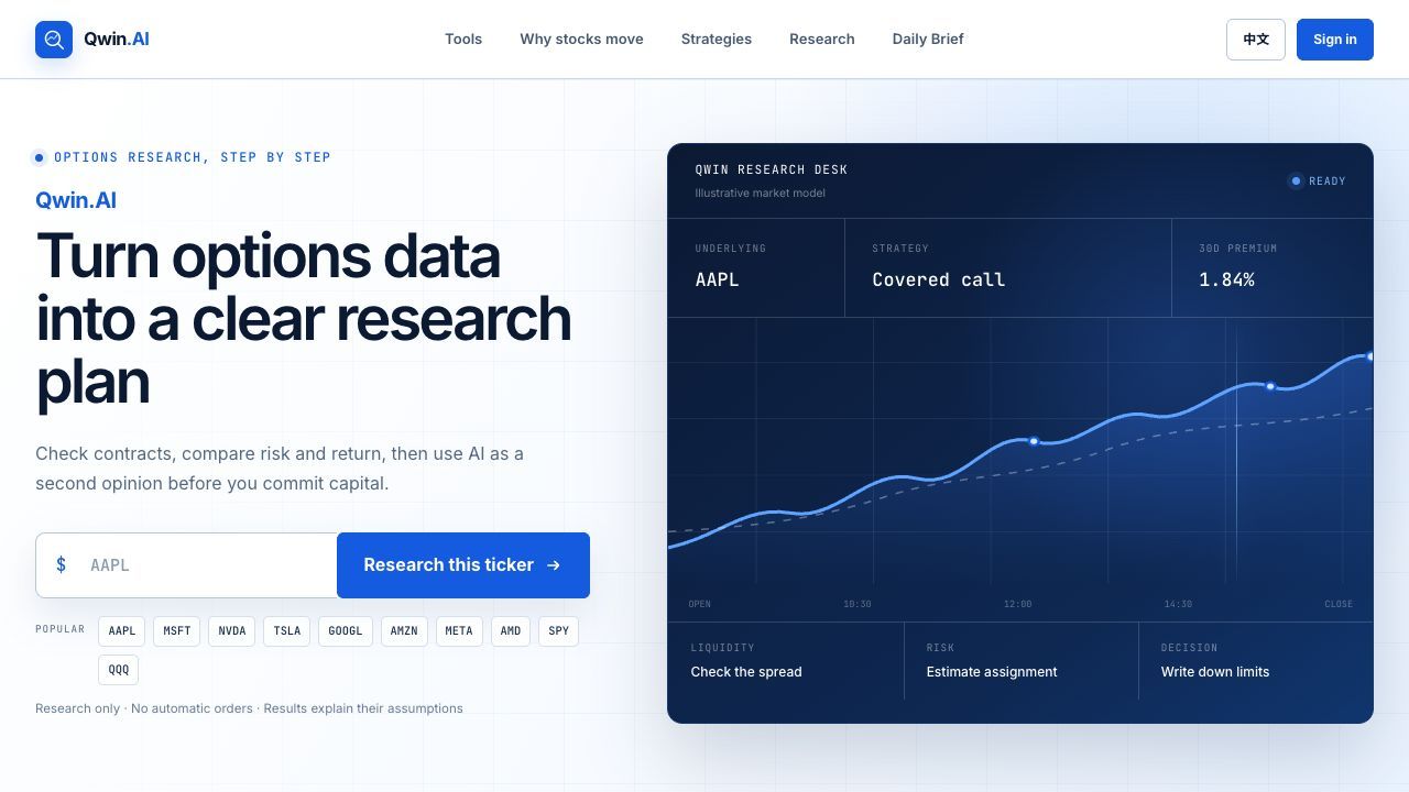 Screenshot of Qwin.AI