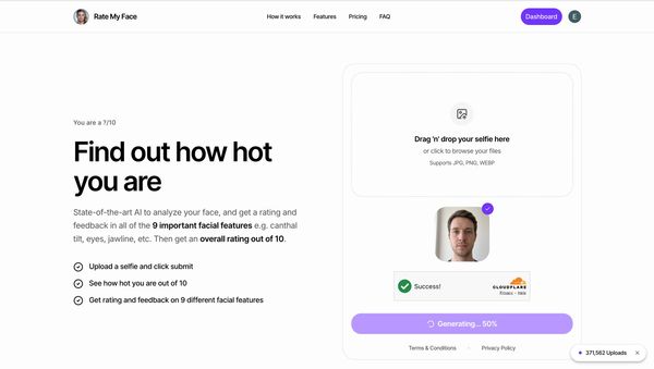 Screenshot of Rate My Face