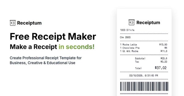 Screenshot of Receiptum