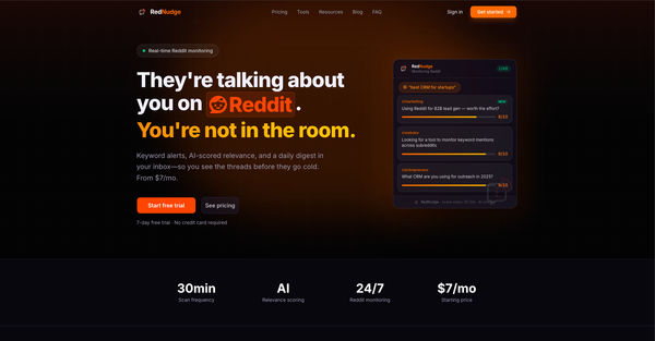 Screenshot of rednudge