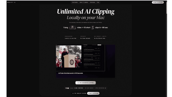 Screenshot of Reelify AI