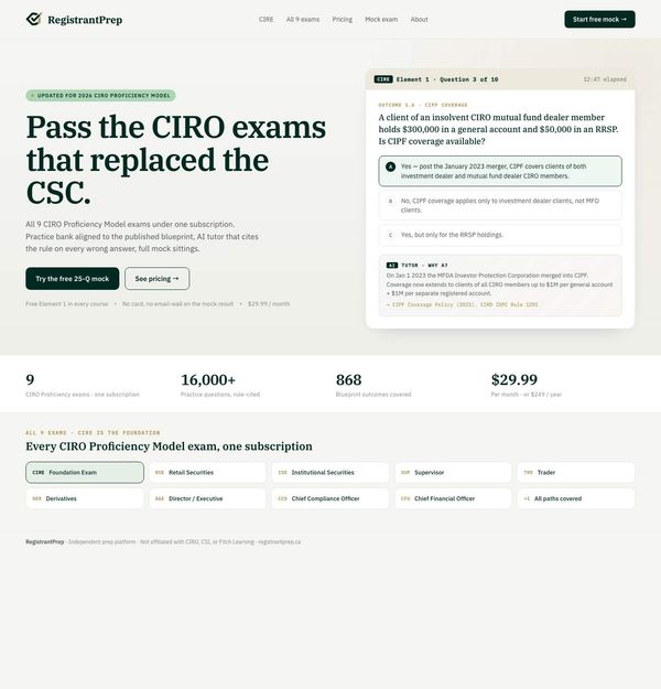 Screenshot of Registrant Prep