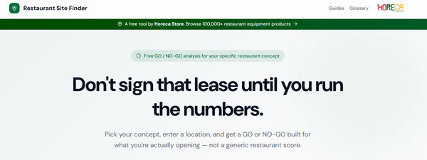 Screenshot of Restaurant Site Finder
