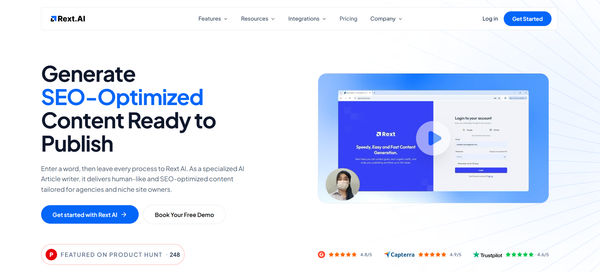 Screenshot of Rext AI