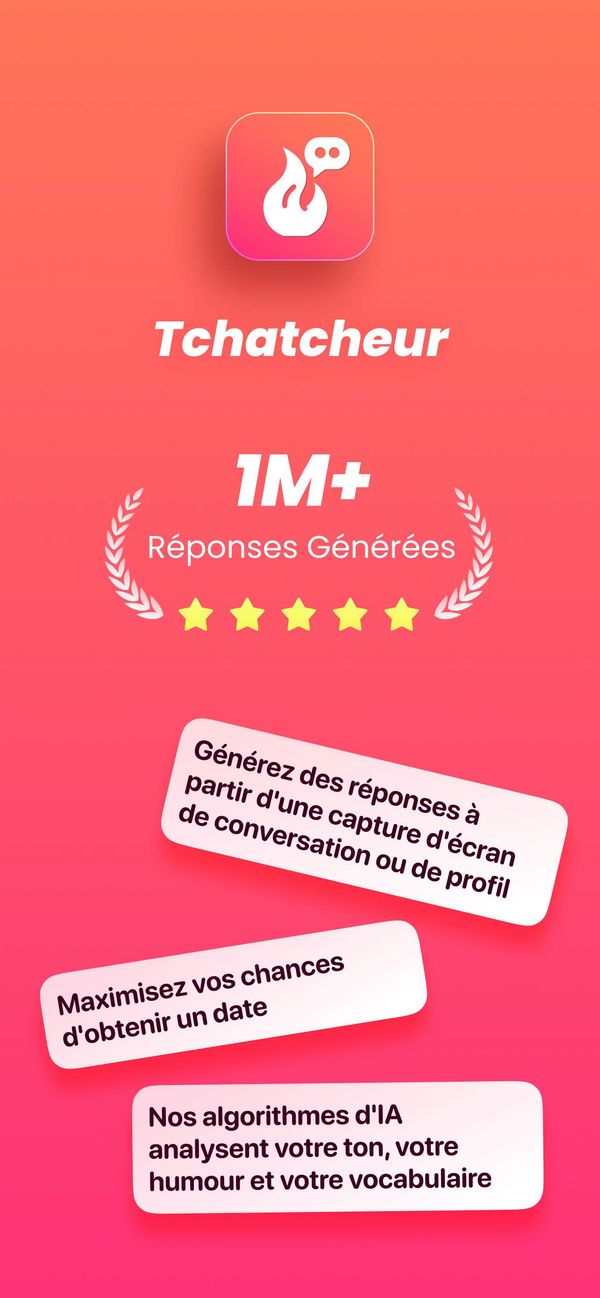 Screenshot of Rizz app - Tchatcheur