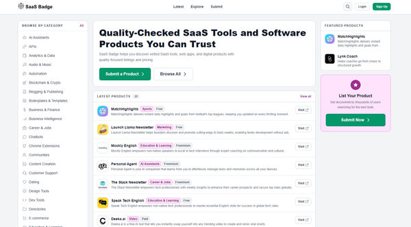 Screenshot of SaaS Badge