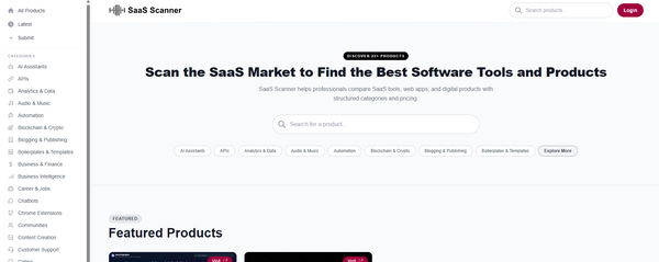 Screenshot of SaaS Scanner
