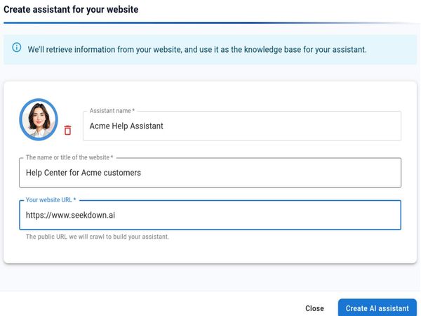 Screenshot of Seekdown AI
