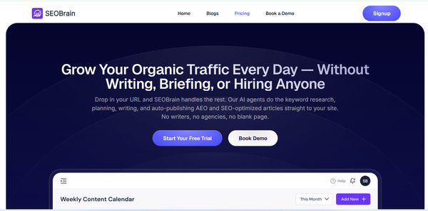 Screenshot of SEOBrain