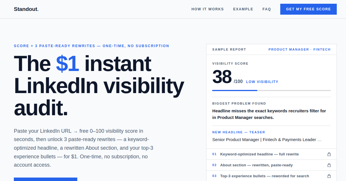 Screenshot of Standout