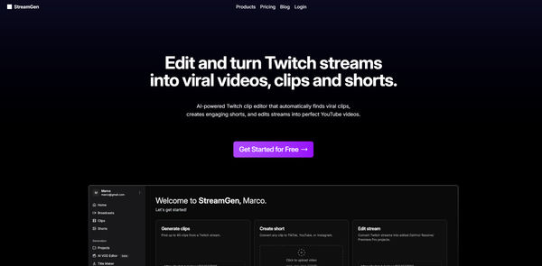 Screenshot of StreamGen
