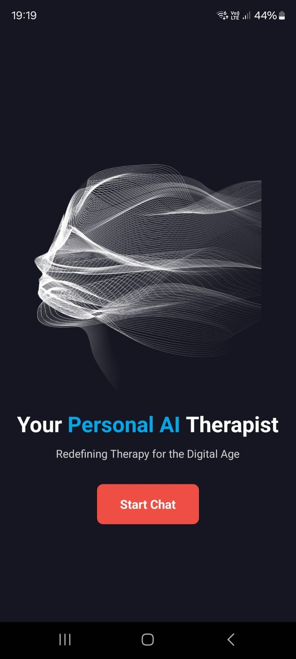 Screenshot of Therapy With AI
