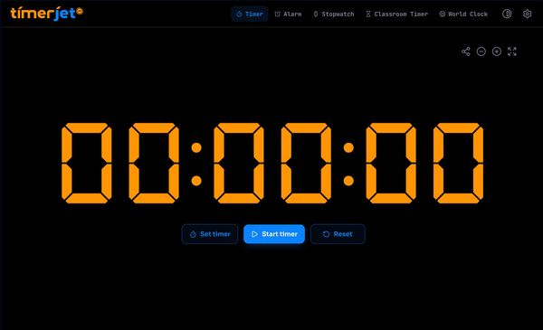 Screenshot of TimerJet
