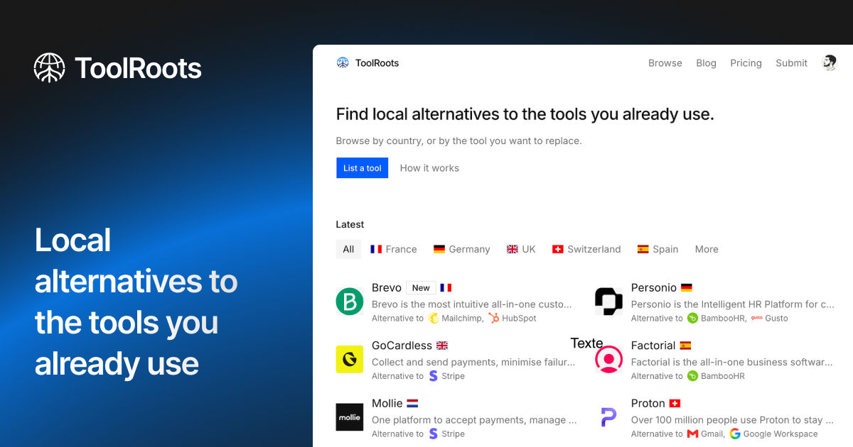 Screenshot of ToolRoots