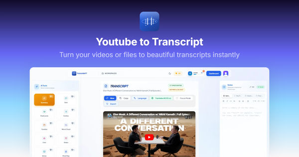 Screenshot of TranscribeYT