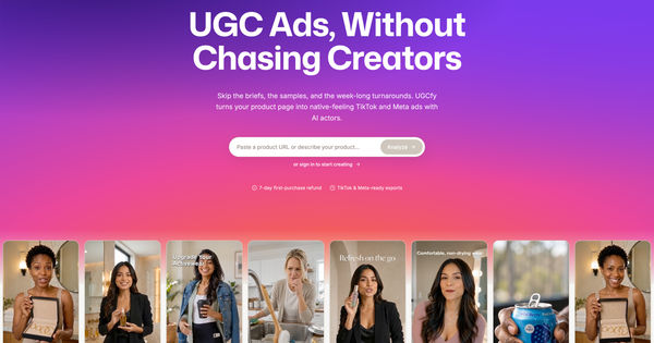 Screenshot of UGCfy AI