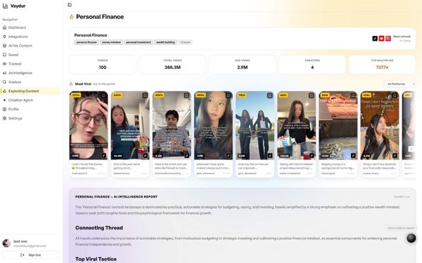 Screenshot of Vaydur AI