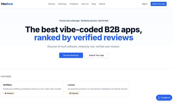 Screenshot of VibeCodeApps