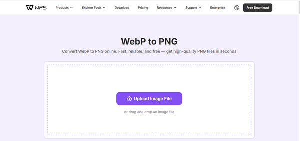 Screenshot of WebP to PNG Converter