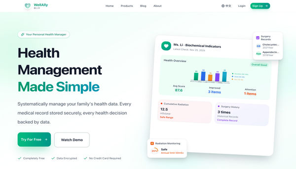 Screenshot of wellally