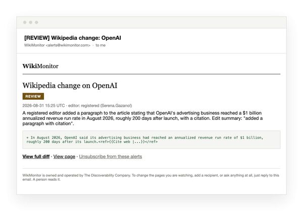 Screenshot of WikiMonitor