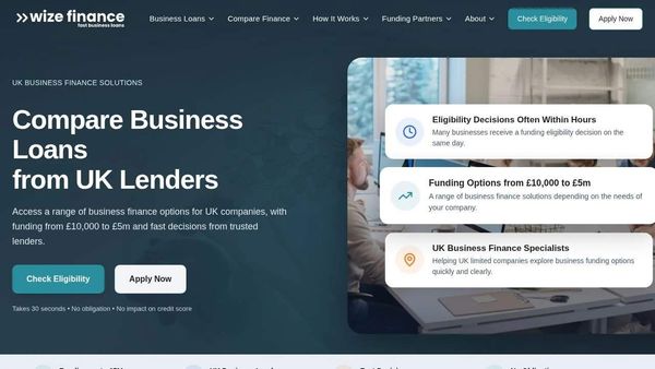 Screenshot of Wize Finance Eligibility Check