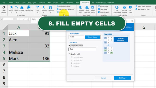 Screenshot of XLclick