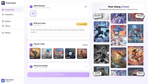 Screenshot of Yume Comic