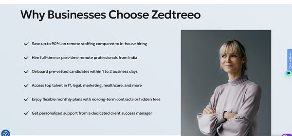 Screenshot of Zedtreeo AI