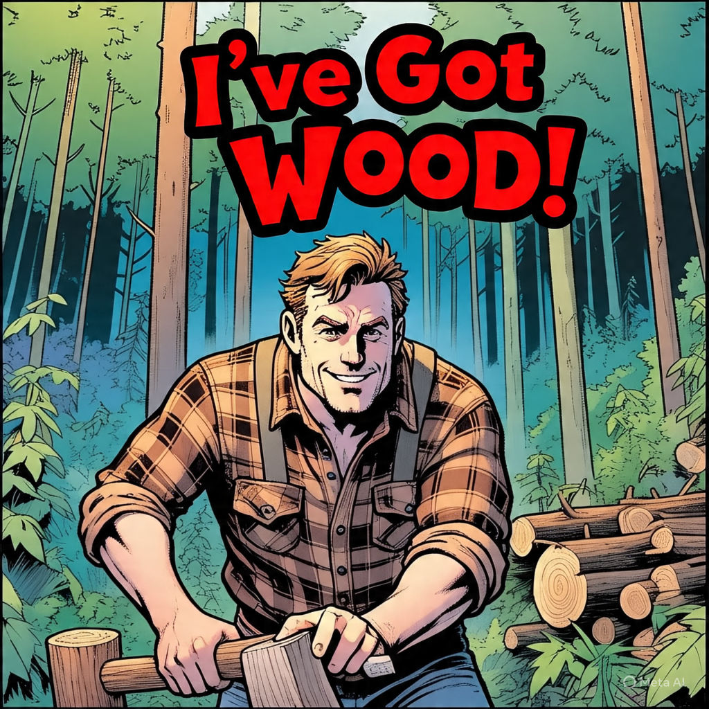 A visualization of the menu item "I've got Wood"