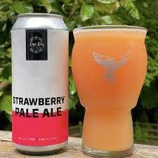 A visualization of the menu item "Strawberry Pale Ale"