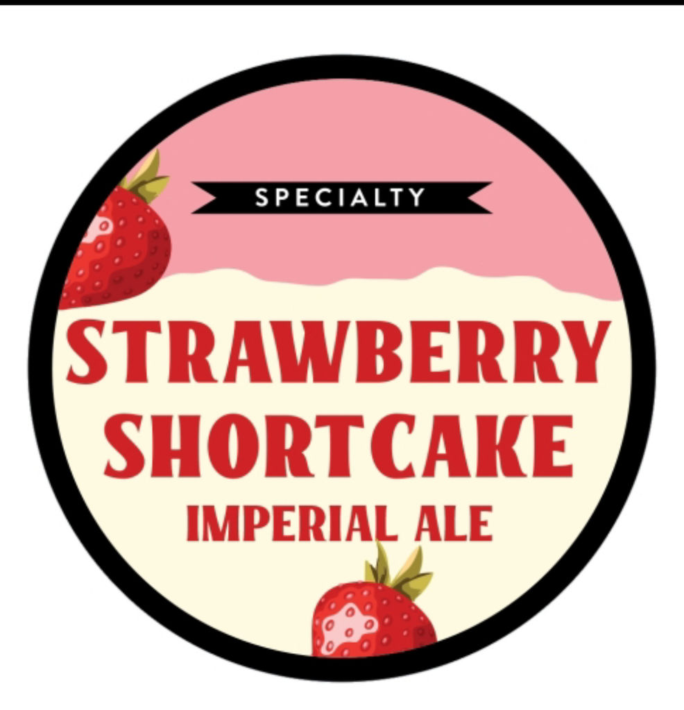 A visualization of the menu item "Strawberry Shortcake Imperial Ale"