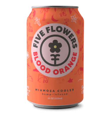 A visualization of the menu item "Blood Orange Miamosa Cooler"