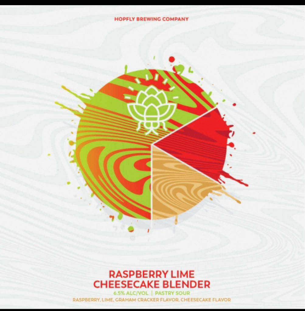 A visualization of the menu item "Raspberry Lime Cheesecake Blender"