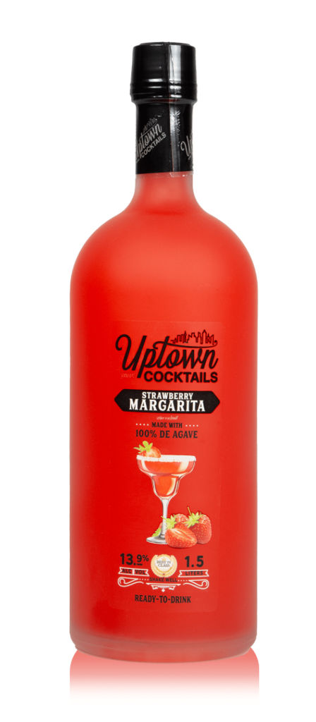 A visualization of the menu item "Uptown Wine Cocktail: Strawberry Margarita"