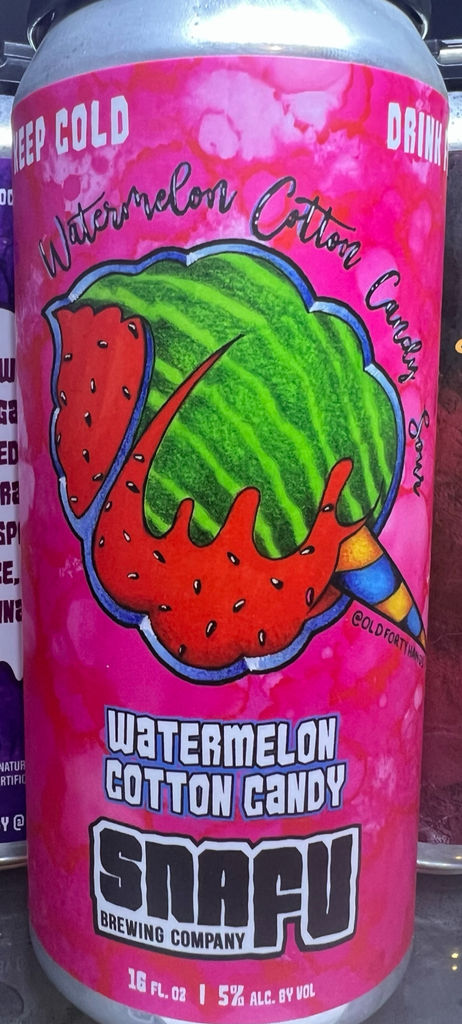 A visualization of the menu item "Watermelon Cotton Candy"