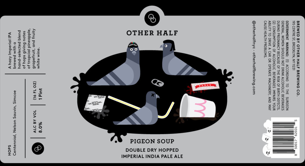 A visualization of the menu item "Pigeon Soup"