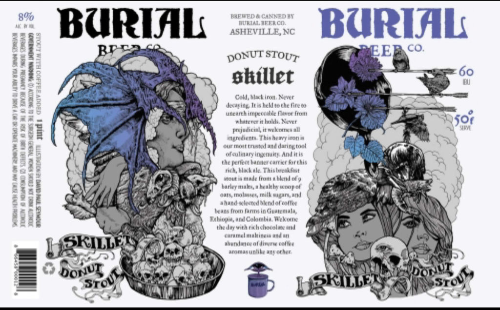 A visualization of the menu item "Skillet Donut Stout"