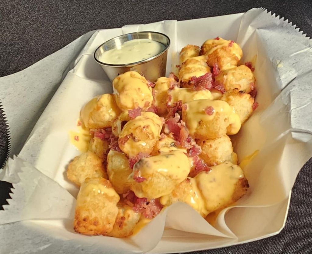 A visualization of the menu item "Loaded Tater Tots"