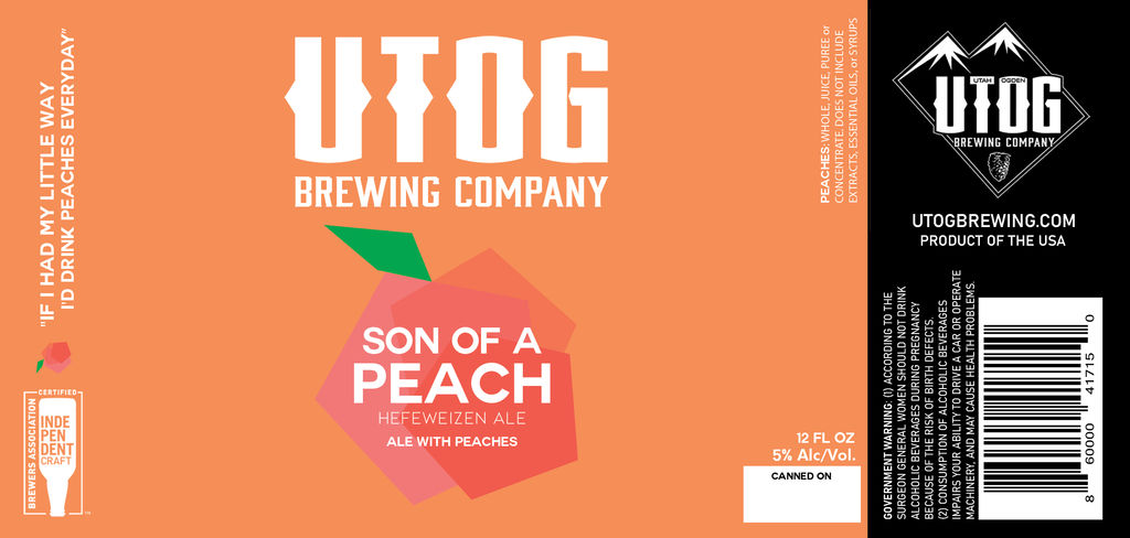 A visualization of the menu item "Son of a Peach Hefeweizen"