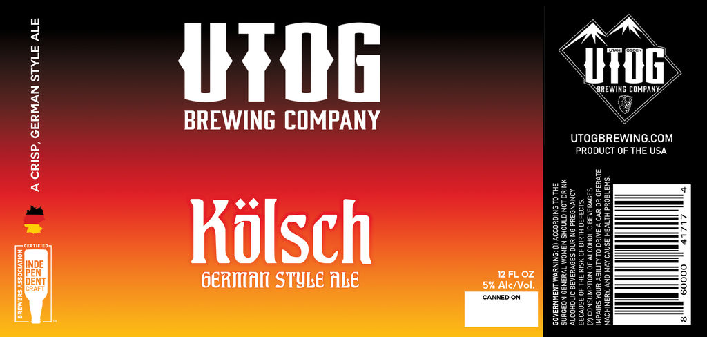 A visualization of the menu item "UTOG Kölsch"