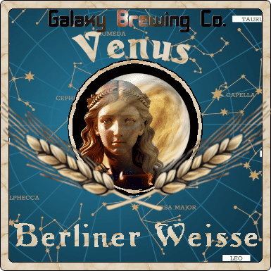 A visualization of the menu item "Venus Berliner Weisse"