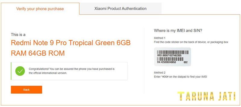 cara cek imei xiaomi