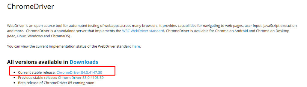 Chrome Driver Downloading