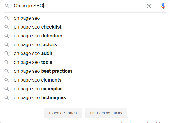 Google Autocomplete Data and On-page SEO