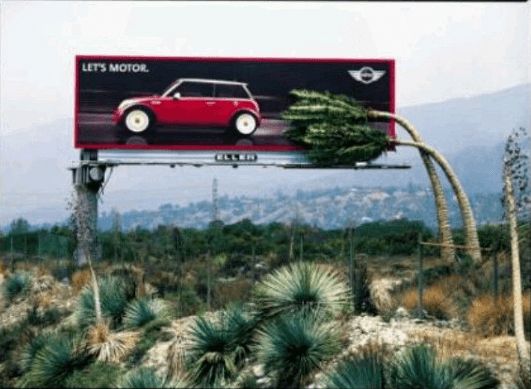 Guerilla Marketing Example of Mini Cooper.