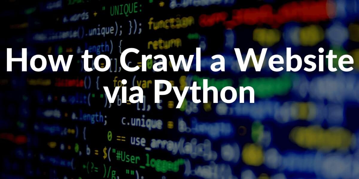 Crawl a website with Python